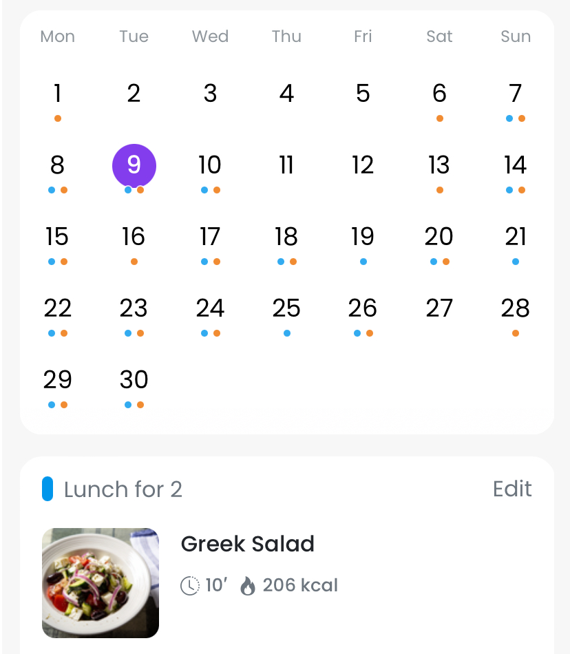 Meal planner illustration